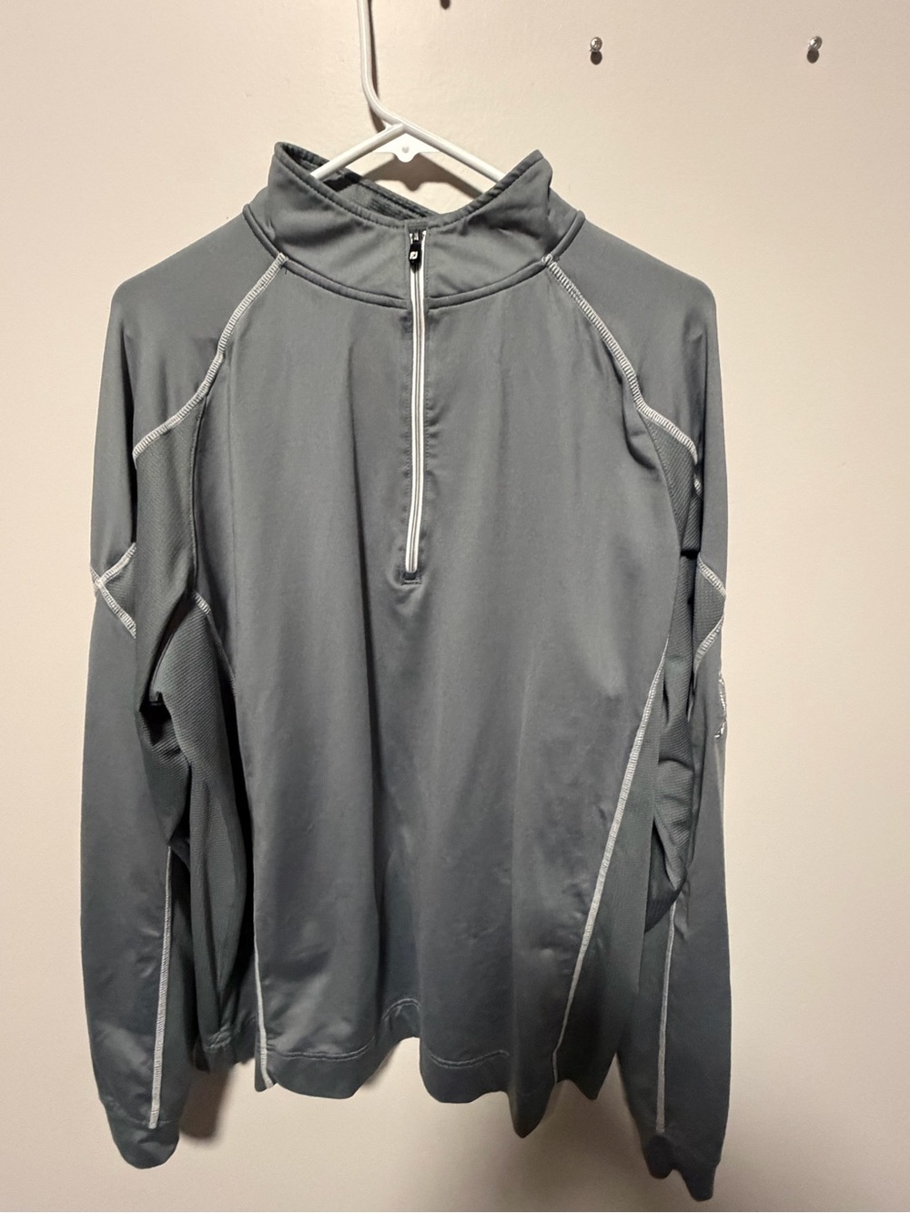 FootJoy Golf FJ 1/4 Zip Pullover Men’s L Gray Performance Wicking Grey Golf